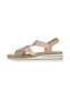 Rieker Damen Riemchensandalen V0613-90 Frauen Sandale Keilabsatz Rosa