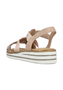 Rieker Damen Riemchensandalen V0613-90 Frauen Sandale Keilabsatz Rosa