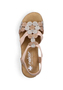 Rieker Damen Riemchensandalen V0613-90 Frauen Sandale Keilabsatz Rosa