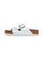 Rieker Damen Pantoletten V3190-80 Fu�bettpantolette Frauen Leder Wei� 