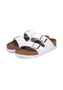 Rieker Damen Pantoletten V3190-80 Fu�bettpantolette Frauen Leder Wei� 