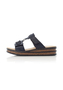 Rieker Damen Pantoletten 62936-14 Keilabsatz Slipper Blau