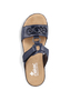 Rieker Damen Pantoletten 62936-14 Keilabsatz Slipper Blau