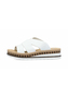 Rieker Damen Pantoletten V7989-80 Keilabsatz Slipper Wei�