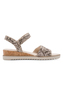 Tamaris Damen Sandalette 1-28118-44-483 Frauen Schuhe Keilabsatz Beige Snake