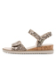 Tamaris Damen Sandalette 1-28118-44-483 Frauen Schuhe Keilabsatz Beige Snake