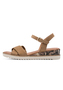 Tamaris Sandalette Damen 1-28116-44-400 Frauen Schuhe Keilabsatz Beige 