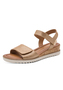 Tamaris Damen Sandalette 1-28118-44-985 Frauen Schuhe Keilabsatz Braun/Gold