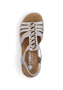 Rieker Damen Keilsandaletten Sandalen Ultraleicht V4918-90 Silver/Platinium