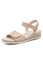 Tamaris Damen Sandalette 1-28118-44-251 Frauen Schuhe Keilabsatz Beige