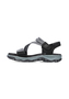 Rieker Damen Trekkingsandalen Sandalen 68871-00 Frauen Schuhe Sandale Black