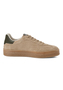 Tamaris Damen Leder Sneaker 1-23723-44-3Y5 Low Top Frauen Schuh Braun/Dunkelgr�n