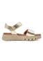 Tamaris Comfort Damen Leder Sandale WIDE FIT 8-88720-44-909 Frauen Gold