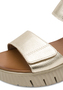 Tamaris Comfort Damen Leder Sandale WIDE FIT 8-88720-44-909 Frauen Gold