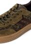 Tamaris Damen Leder Sneaker 1-23723-44-792 Low Top Frauen Schuh Olive Leopard