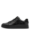 Tamaris Damen Leder Sneaker 1-23730-47-028 Frauen Schn�rschuh Black Croco