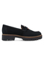 Tamaris Damen Leder Slipper 1-24722-43-805 Frauen Loafer Schuhe Dunkelblau
