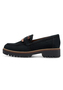 Tamaris Damen Leder Slipper 1-24722-43-805 Frauen Loafer Schuhe Dunkelblau