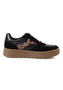 Tamaris Damen Sneaker 1-23717-45-090 Low Top Frauen Schuhe Leder Schwarz/Leopard