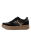 Tamaris Damen Sneaker 1-23717-45-090 Low Top Frauen Schuhe Leder Schwarz/Leopard