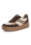 Tamaris Damen Sneaker 1-23717-45-369 Low Top Frauen Schuhe Leder Braun/Loepard