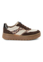 Tamaris Damen Sneaker 1-23717-45-369 Low Top Frauen Schuhe Leder Braun/Loepard