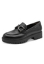 Tamaris Damen Leder Slipper 1-24740-47-001 Frauen Loafer Schuhe schwarz 