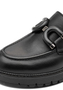 Tamaris Damen Leder Slipper 1-24740-47-001 Frauen Loafer Schuhe schwarz 