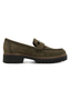 Tamaris Damen Leder Slipper 1-24722-43-722 Frauen Loafer Schuhe Dunkelgr�n