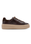 Tamaris Damen Leder Sneaker 1-23775-47-304 Frauen Schn�rschuh braun