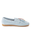Tamaris Damen Leder Moccassin 1-23610-46-895  Frauen Schuhe Slipper Hellblau