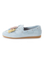 Tamaris Damen Leder Moccassin 1-23610-46-895  Frauen Schuhe Slipper Hellblau