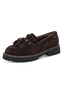 Tamaris Damen Leder Slipper 1-24716-47-304 Frauen Loafer Warmfutter Braun