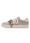 Tamaris Damen Leder Sneaker 1-23708-47-341 Frauen Low Top Schn�rschuh Taupe