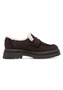 Tamaris Damen Leder Slipper 1-24720-47-304 Frauen Loafer Warmfutter Braun