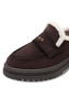 Tamaris Damen Leder Slipper 1-24720-47-304 Frauen Loafer Warmfutter Braun