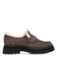 Tamaris Damen Leder Slipper 1-24720-47-341 Frauen Loafer Warmfutter Taupe
