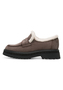 Tamaris Damen Leder Slipper 1-24720-47-341 Frauen Loafer Warmfutter Taupe
