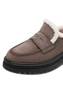 Tamaris Damen Leder Slipper 1-24720-47-341 Frauen Loafer Warmfutter Taupe