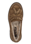 Tamaris Damen Leder Slipper 1-24716-47-310 Frauen Loafer Warmfutter Camel