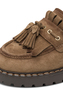 Tamaris Damen Leder Slipper 1-24716-47-310 Frauen Loafer Warmfutter Camel
