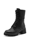 Tamaris Damen Leder Stiefelette 1-25220-47-001 Frauen Stiefel Schwarz