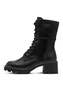 Tamaris Damen Leder Stiefelette 1-25220-47-001 Frauen Stiefel Schwarz