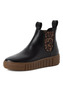 Tamaris Damen Chelsea Boot 1-25403-43-090 Lederstiefelette Schwarz/Leo