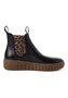Tamaris Damen Chelsea Boot 1-25403-43-090 Lederstiefelette Schwarz/Leo