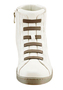 Andrea Conti Damen Hightop Sneaker Wechselfussbett Cremeweiss