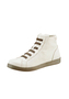 Andrea Conti Damen Hightop Sneaker Wechselfussbett Cremeweiss