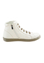 Andrea Conti Damen Hightop Sneaker Wechselfussbett Cremeweiss