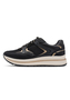 Tamaris Damen Sneaker 1-23735-47-098  Frauen Low Top Plateau Schuhe schwarz