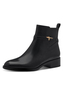 Tamaris Damen Leder Stiefelette 1-25321-43-001 Frauen Boot Flat schwarz 